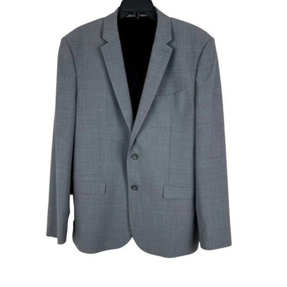 Express Wool Suit Jacket Performance Extra Slim Men 44R Grey Stretch Blazer